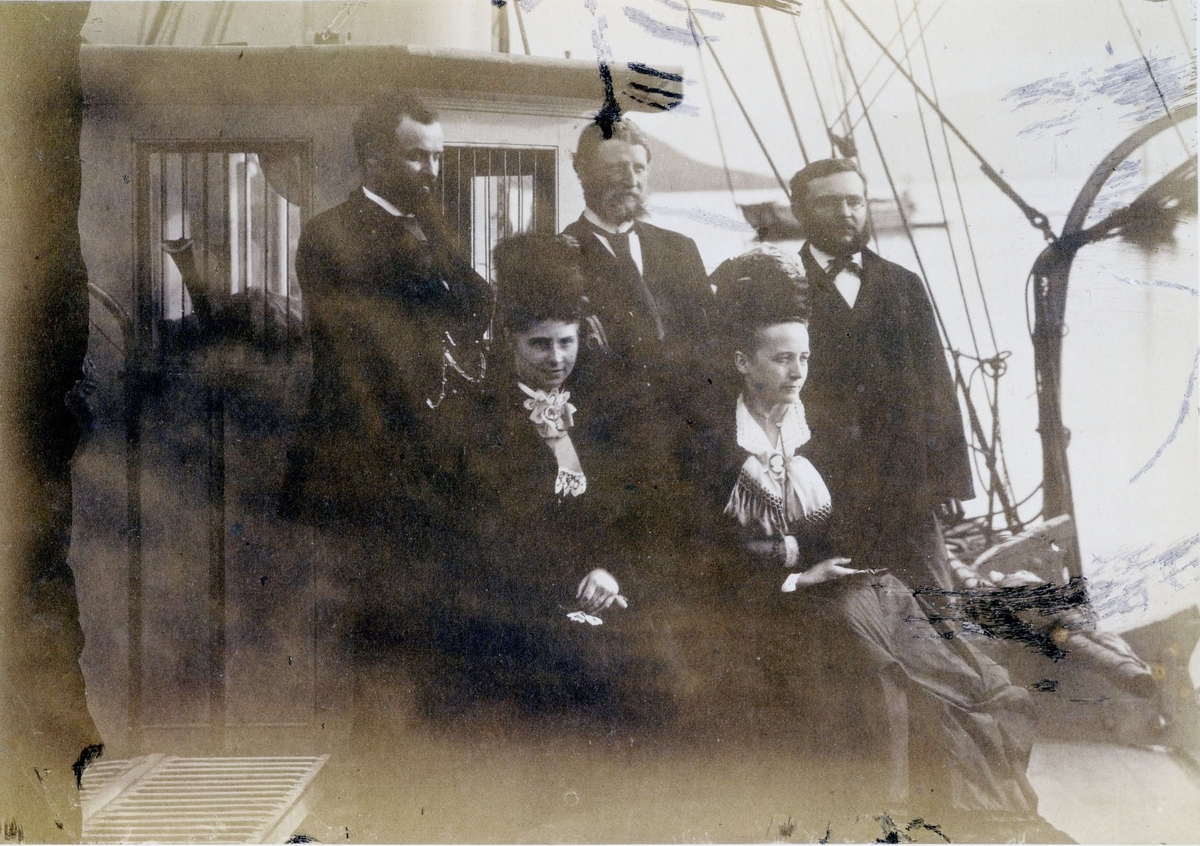Axel Enwall, "Fru Ebeltoft, Fröken Ebeltoft, Parent, Palander och Kjellman, Tromsö d.10 Aug. 1873. Axel Enwall"
