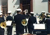 Musikkåren i Karlskrona vid båtmanskasernen.