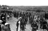 Historiskt folktåg vid Engelbreksjubileumet i Norbergsby, Norberg.