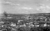 Motiv över Jönköping och Vättern, tagen från Stadsparken. Bäckalyckan var ett av de områden som togs i bruk av den växande staden vid 1900-talets början. Här byggdes villor på mark som avstyckats från Bäckalycke gård, vars allé (nuvarande Bäckalyckevägen) syns i förgrunden.