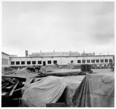 Vägstation I3, Roma. Ny vägstation under uppförande. Garagedel och verkstadsdel.