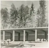 Vägstation Y1, Ånge. Byggande av ny vägstation. Förrådsbyggnad (öppet skjul).