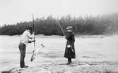 Norge, laxfiske. Från Edward och Hermine Jacobs bröllopsresa