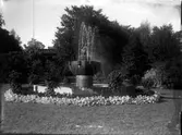 Stadsparken med fontänen 
