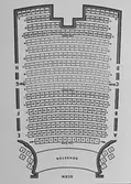 Plan av sittplatser, Västerås Teater.
