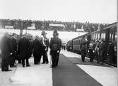 Kungabesöket 1924. Emottagande på centralstationen.