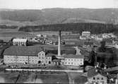 Vy från Carolikyrkan mot Norrbygärde och med Norrbyfabriken under 1880-talets början.