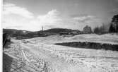 Området västerut vid Nya Bryggeriet. T.h. Ulricehamnsvägen och Katrinedals fabriker i mellanplanet år 1927. Här går idag stadsmotorvägen.