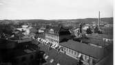 Vy över Stora Brogatan mot väster. Stora huset i mellanplanet är kvarteret Mars W-8. Foto taget år 1929.