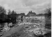 Södra Strandgatan mot norr vid kulvertens anläggande år 1927.