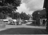 Hötorget mot öster med kvarteret Juno t.h. år 1925.