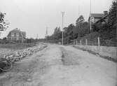 Parkgatan västerut år 1916 med kvarteret Asken t.v.