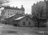 Kv. Backus Östrlånggatan x Yxhammarsgatan. Här byggdes Stadshotellet. Det totalförstördes vid en brand den 10 juni 1978.