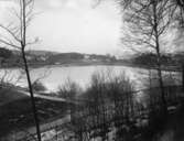 Bockasjön. Sjön som torrlades var belägen öster om gamla Göteborgsvägen i höjd med Ramnasjön.