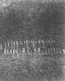 Gruppbild på Alingsås Skarpskyttekår ca 1870.