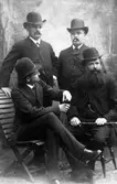 Från vänster: J.A. Larsson, Johan Sandberg, Åkerblad (garverifabrikör)