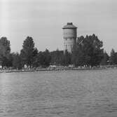 Badreportage vid Gustavsvik. 
6 juli 1959.