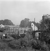 Blixten antände Latorps herrgård. 
13 juli 1959.