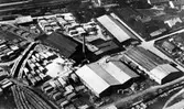 Flygbild över Alingsås Snickerifabrik.