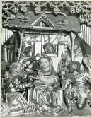 Västerfärnebo sn, Sala kn, Västerfärnebo.
Detalj av altarskåpet i Västerfärnebo kyrka.