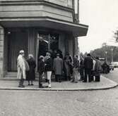 Växjö systembolag, 3 okt. 1955. Första dagen utan motbok.