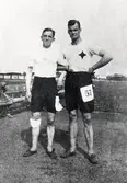 Gustav Lindahl och Uno Hult, IFK Växjö vid Juniortävlan i Kalmar 1921.