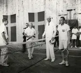 Idrottshallens invigning, Växjö 1938. Kung Gustaf V inviger.