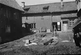 Nattséns garveri på Kungsgatan 21. Gårdsinteriör.