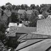 Hustak på Båtsmansbacken. Växjö, 1950-tal.