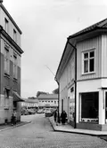 Rådhusgatan mot torget. Från NM:s byggnadsinventering 1957.