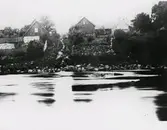 Olssons och Lindquists gårdar alldeles intill varandra vid Ätran.