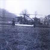 Militärövningen Ölandskriget. En helikopter från marinen.