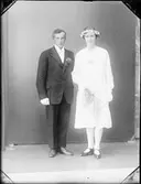 Ateljéporträtt - brudpar, Östhammar, Uppland