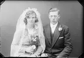 Ateljéporträtt - brudpar, Östhammar, Uppland