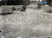 Trojeborgen, labyrint, efter renoveringen, på Hamre soldattorp i Västerås.