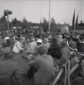 Ernst Wigforss talar i Färjestaden. Finansminister 1932-1949 under Per Albin Hansson och Tage Elanders tid.