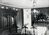 Skirsnäs herrgård (Skir Norregård), Växjö landsfs, ca 1890. Interiör, matsal.