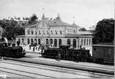 Borås Centralstation med ångloket 