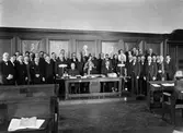 Stadsfullmäktige omkring 1920.