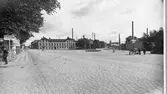 Södra Torget med kvarteret Rea i mellanplanet år 1924.