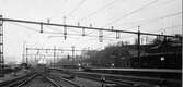 Borås Centralstation med stationshuset t.h. år 1936.