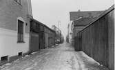 Stengärdsgatan norrut från Lilla Brogatan med kvarteret Tirfing t.h. taget 15 jan. år 1924.