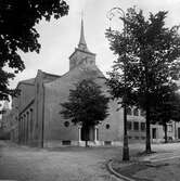 Lutherska Missionskyrkan vid hörnet Kungsgatan x Yxhammarsgatan i kvarteret Frigga år 1930.