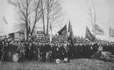 1:a majdemonstration vid seklets början, sannolikt taget vid Ryaborg eller Folkets Park.