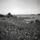 Gamla varvet i Ljungnäs med platsen för smedjan i förgrunden.