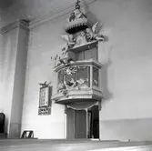 Vena kyrka interiör, predikstolen.