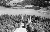 Teleborgs slott med Trummen och Brände Udde i bakgrunden. 1946.