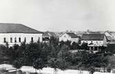 Växjö teater med Teaterparken (kvarteret Teatern), ca 1880.