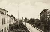 Växjö. Utsikt från Öster, ca 1920. Vy utmed Risingevägen mot väster.