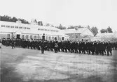 Kung Gustav V:s besök i Borås 1924. Marsch vid Älvsborgs regementes 300-års jubileum.